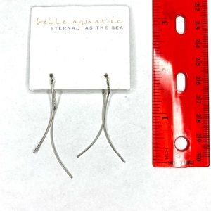 Sterling Silver Pull Through Dangle Earrings Simple Elegance